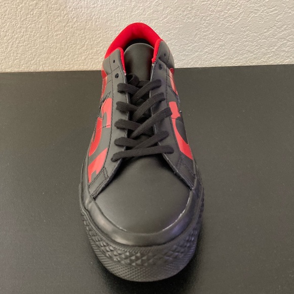 NEW MENS CONVERSE ONE STAR OX 160913C SZ 10  BLK RED SNEAKERS ATHLETIC SHOES - Picture 7 of 12